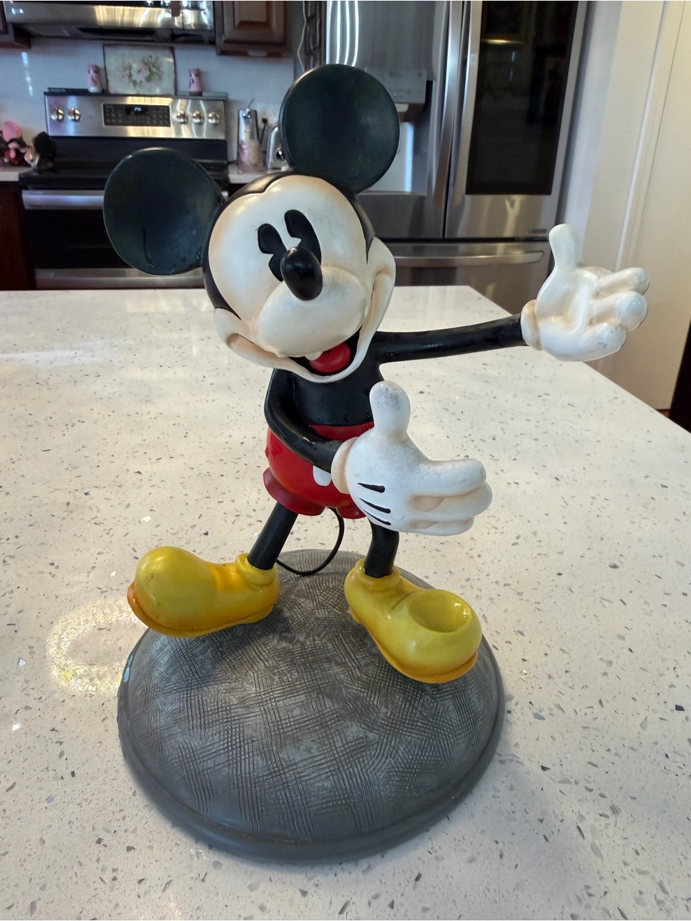 Rare Disney Hallmark Flowers Mickey Mouse Large Figurine Statue